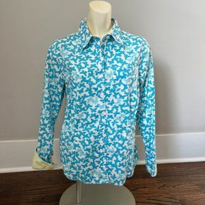 LL Bean Butterfly Button Down Long Sleeve Blouse – Size M